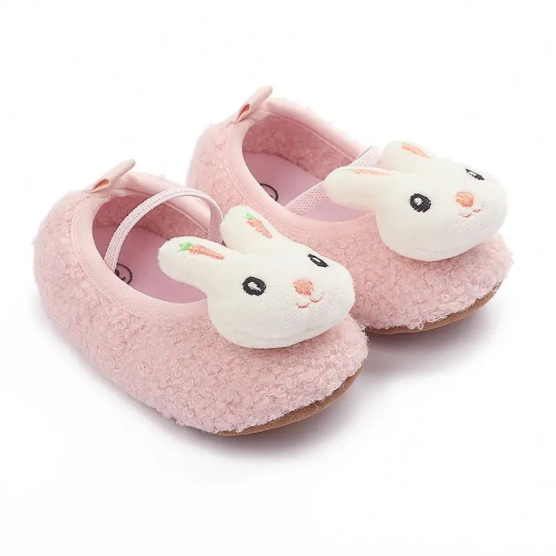 Factory Wholesale bunny cartoon handmade soft sole anti slip winter newborn girl baby shoes, White/pink
Factory Wholesale bunny cartoon handmade soft sole anti slip winter newborn girl baby shoes, White/pink