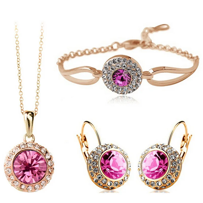 Jane Eyre Fashion Cheap Round Crystal Rhinestone Gold Jewelry Set Bracelet Necklace and Earrings Sets For Women
Jane Eyre Fashion Cheap Round Crystal Rhinestone Gold Jewelry Set Bracelet Necklace and Earrings Sets For Women