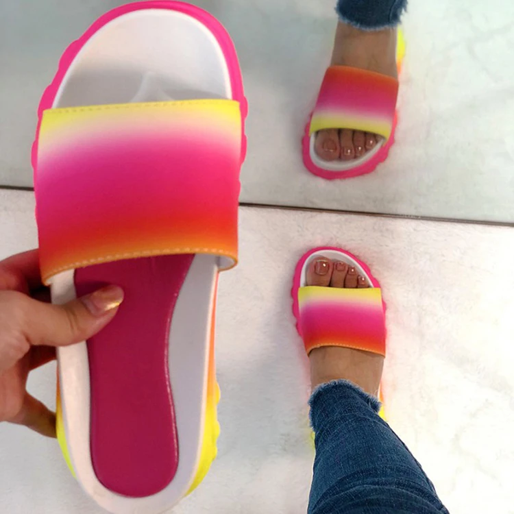 Ready to ship hot sale colorful slides rainbow slippers women fashion slippers, As photo
Ready to ship hot sale colorful slides rainbow slippers women fashion slippers, As photo