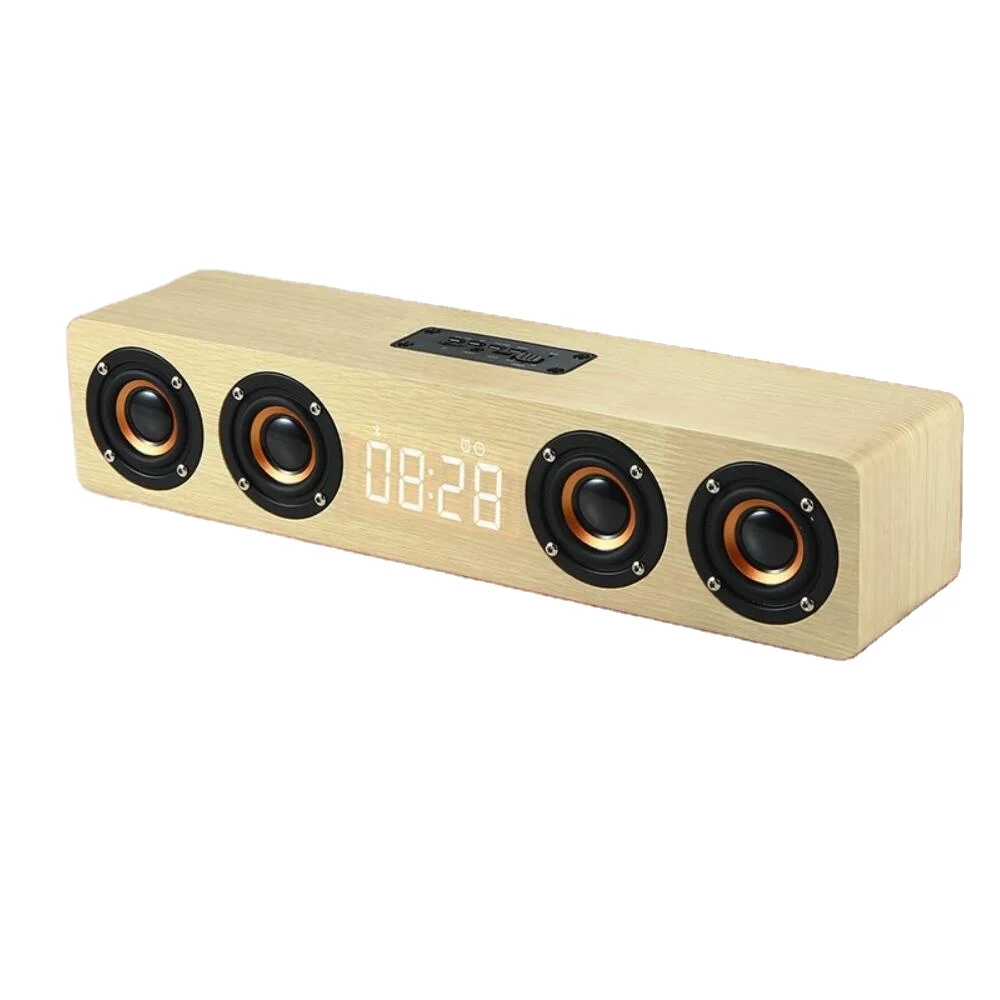 Trend 2021 Innovation Wooden Laptop Sound Bar Wireless Bluetooths Speaker With Alarm Clock 
Trend 2021 Innovation Wooden Laptop Sound Bar Wireless Bluetooths Speaker With Alarm Clock