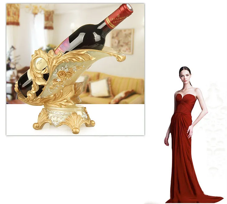 Modern European light luxury simple creative golden resin design desktop display wine rack, Gold silver
Modern European light luxury simple creative golden resin design desktop display wine rack, Gold silver