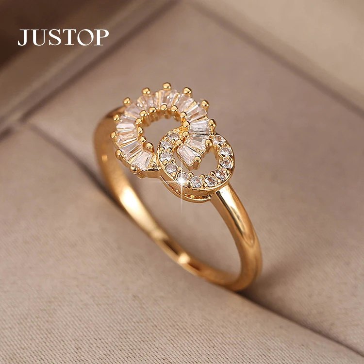 New Arrival Rings 2022 statement double circle rings jewelry Elegant Zircon Rings For Women
New Arrival Rings 2022 statement double circle rings jewelry Elegant Zircon Rings For Women