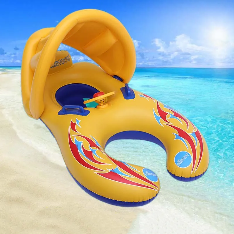 Hot sale inflatable yellow baby swimming float with seat wheel play in water swim float ring with canopy shade
Hot sale inflatable yellow baby swimming float with seat wheel play in water swim float ring with canopy shade