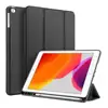 for ipad 7 smart case pu leather microfiber tablet case with pen holder for ipad 7 10.2 inch protective case