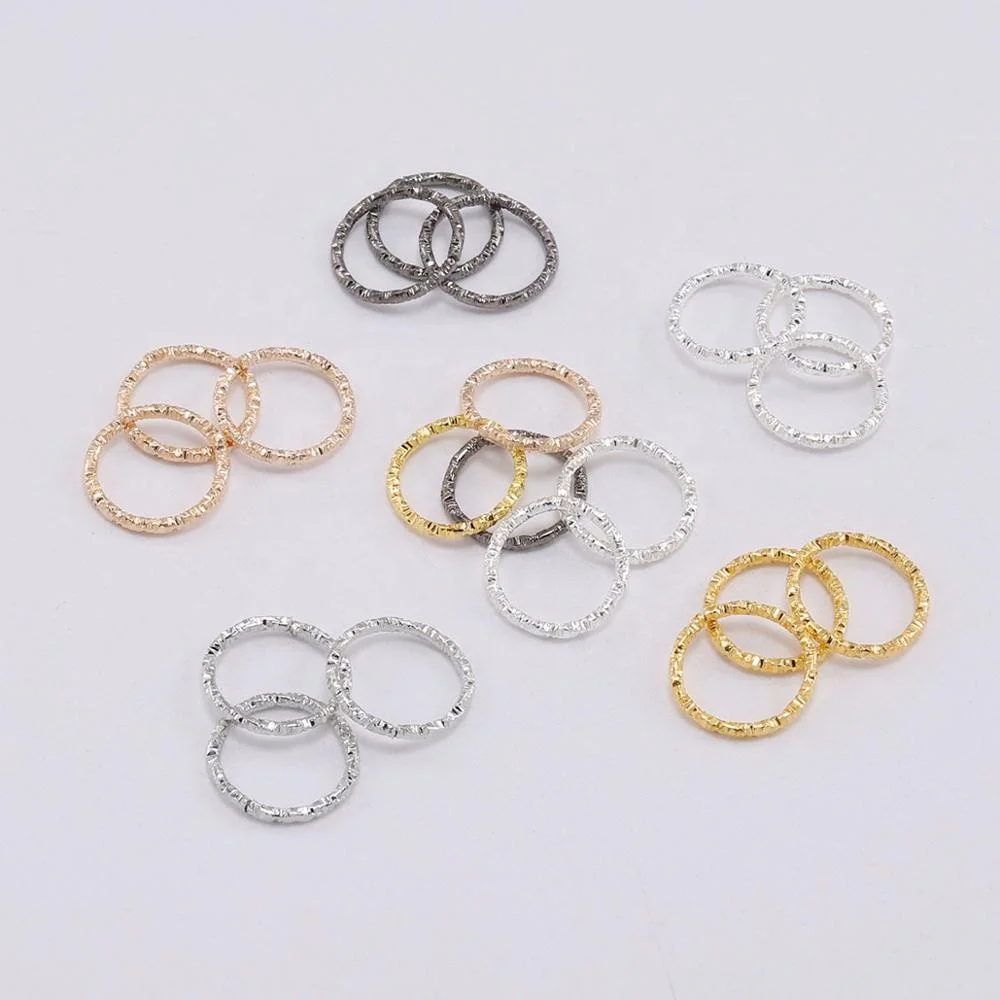 

50-100pcs 8-20mm Silver Round Jump Rings Twisted Open Split Rings jump rings Connector For Jewelry Makings Findings Supplies DIY, Gold/silver/rhodium/gunblack/black/rose gold