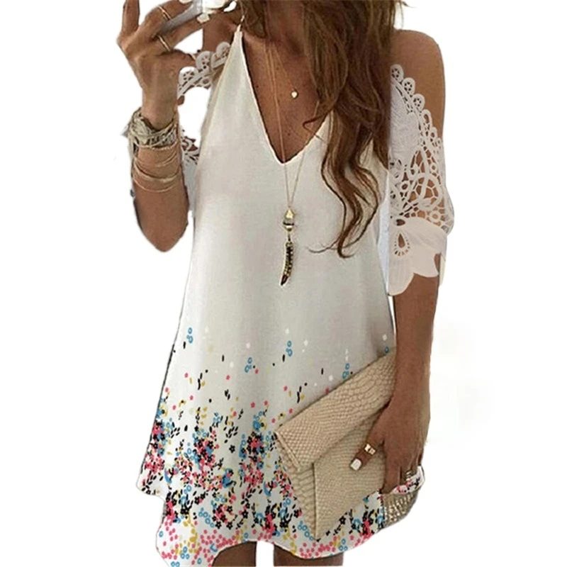 Print Floral Vintage Casual Chiffon Dress Women Summer Casual V-Neck Beach Sling Dress Off Shoulder Lace Party Dresses Plus Size
Print Floral Vintage Casual Chiffon Dress Women Summer Casual V-Neck Beach Sling Dress Off Shoulder Lace Party Dresses Plus Size