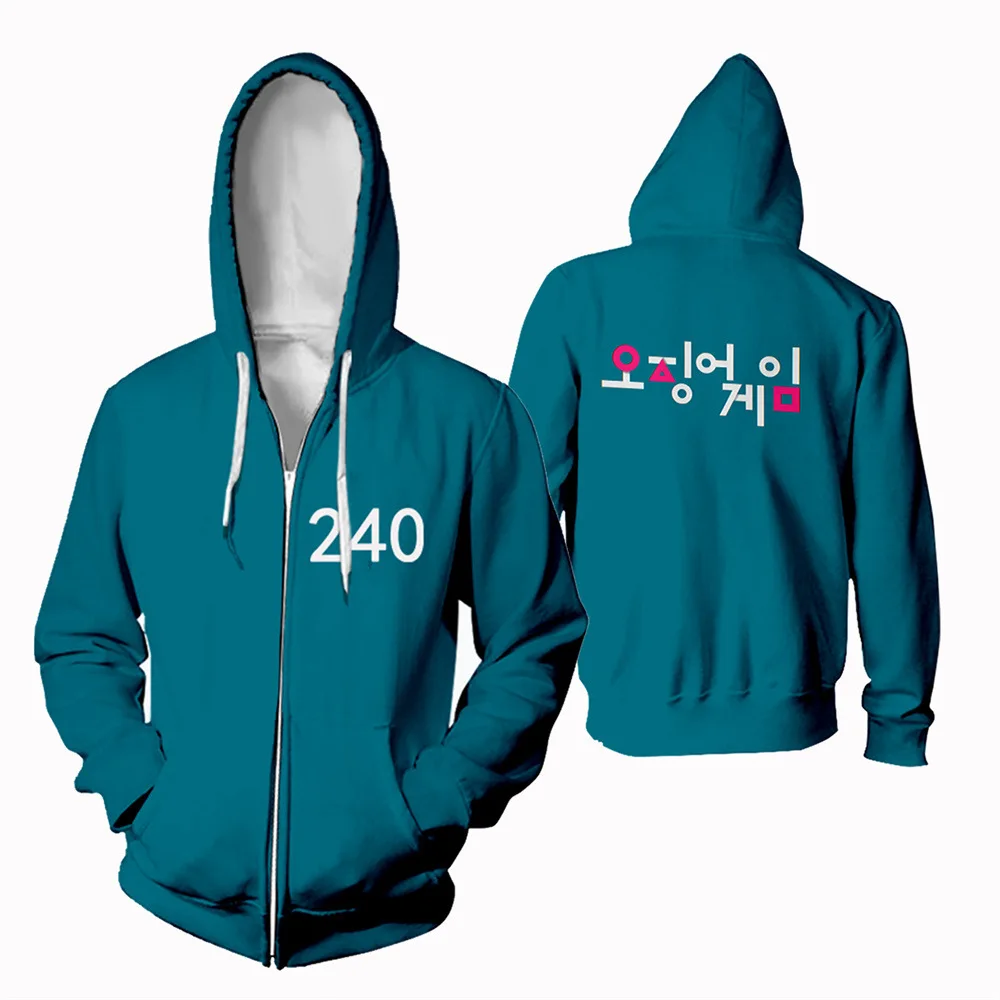 Korean TV Movie series cosplay clothes squid game jacket hoodie halloween costumes suits squid game costume squid game mask
Korean TV Movie series cosplay clothes squid game jacket hoodie halloween costumes suits squid game costume squid game mask