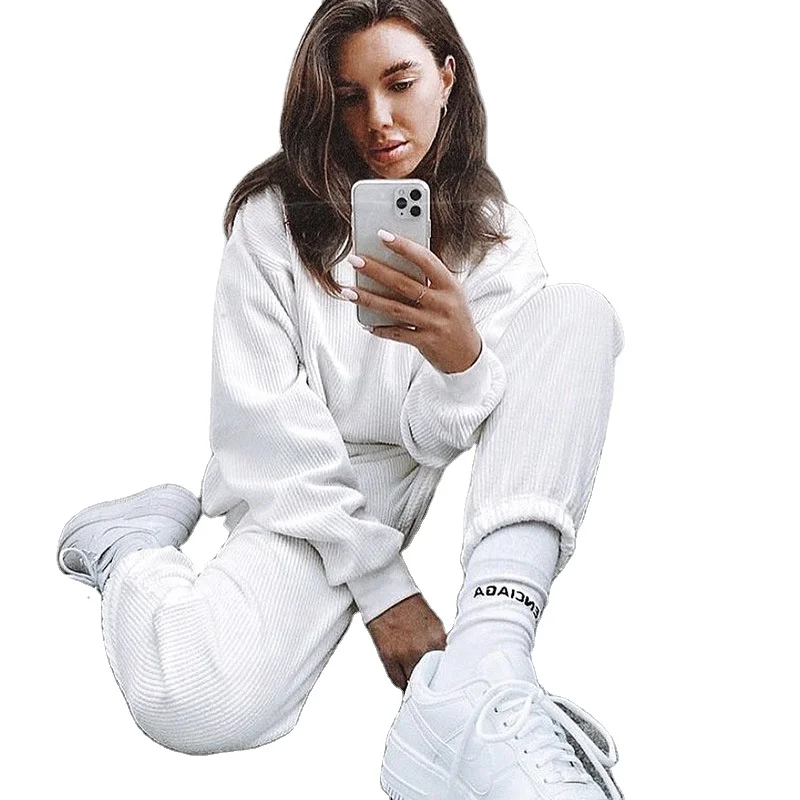 Fall winter o neck women's long sleeve pullover hoodies loose casual sweatshirt women white corduroy hoodie for women
Fall winter o neck women's long sleeve pullover hoodies loose casual sweatshirt women white corduroy hoodie for women