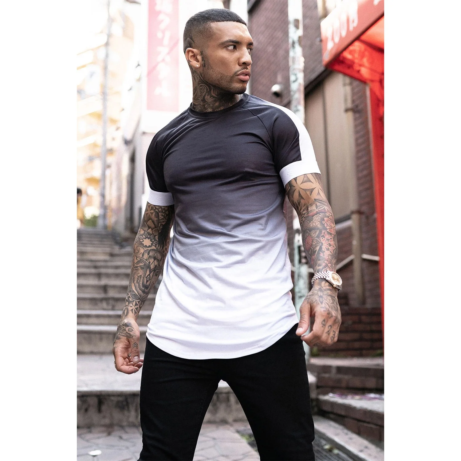 L03621 New Arrival 2021 men t shirt cotton summer stripe t shirts with gradient color custom logo t shirt men t-shirts, As picture or customized make
L03621 New Arrival 2021 men t shirt cotton summer stripe t shirts with gradient color custom logo t shirt men t-shirts, As picture or customized make