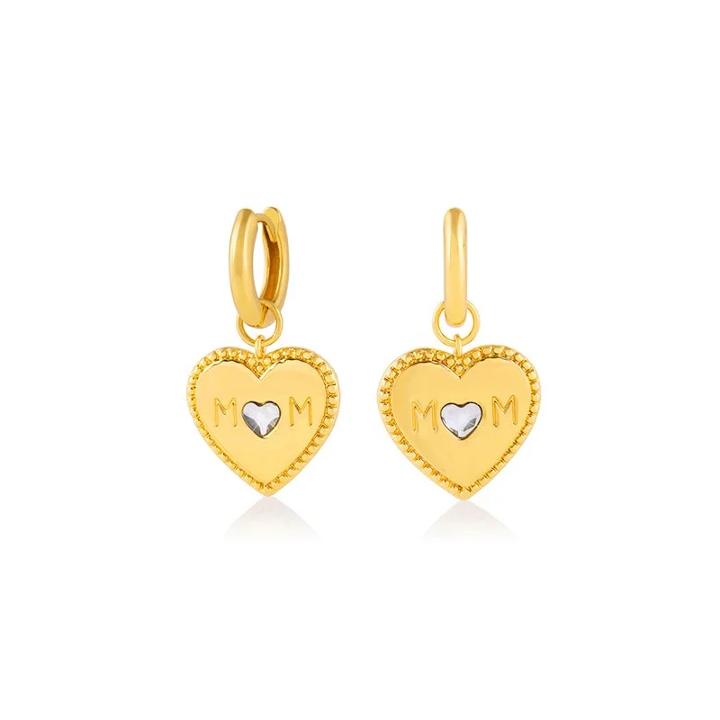 Popular 925 Sterling Silver Heart Huggie Earrings Crystals Letters MoM Hoop Earrings For Women Mom Gift, Gold and silver
Popular 925 Sterling Silver Heart Huggie Earrings Crystals Letters MoM Hoop Earrings For Women Mom Gift, Gold and silver