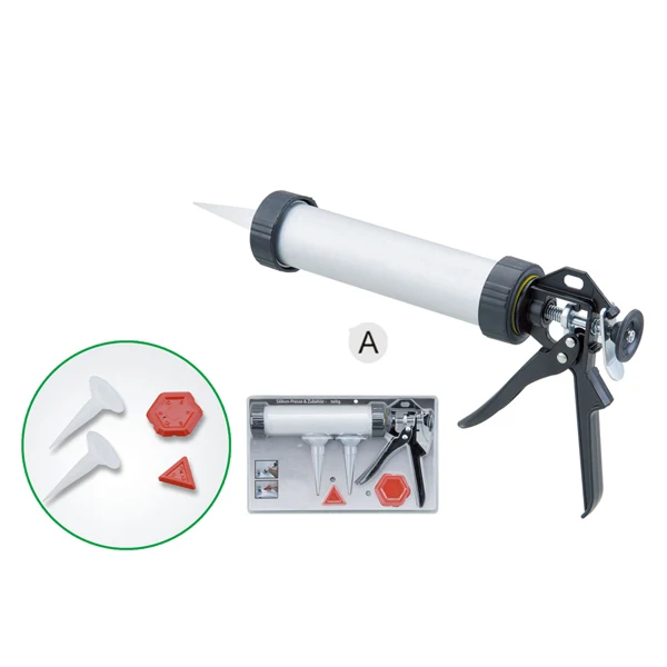 Pneumatic style aluminium tube caulking gun