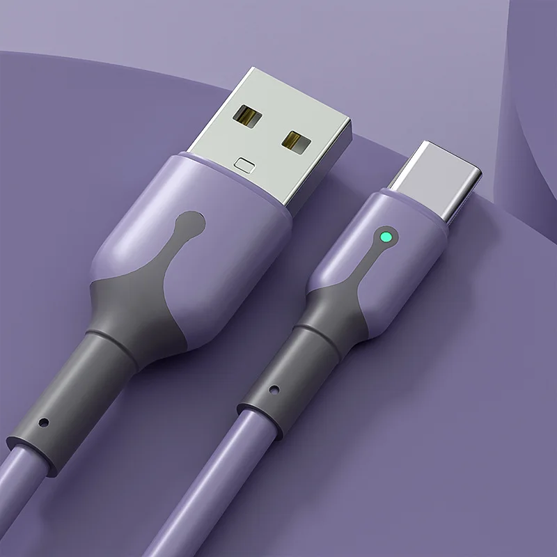 Silicone Fast Charging LED Light Indicator Charger Type c Cable Micro USB Data Cables for Samsung For iphone cable, Purple/green/blue
Silicone Fast Charging LED Light Indicator Charger Type c Cable Micro USB Data Cables for Samsung For iphone cable, Purple/green/blue