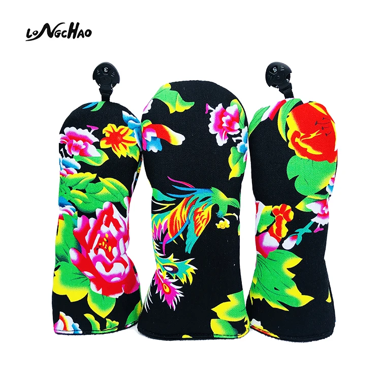 2020 Hot Selling Custom Logo 1#3#5# Club Driver Floral Cloth Golf Headcovers, White
2020 Hot Selling Custom Logo 1#3#5# Club Driver Floral Cloth Golf Headcovers, White