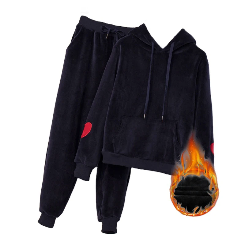Hot Selling Ladies Two Pieces Velvet Tracksuit Set Fleece Fabric Hooded Sweatsuit For Women Winter, Custom color
Hot Selling Ladies Two Pieces Velvet Tracksuit Set Fleece Fabric Hooded Sweatsuit For Women Winter, Custom color