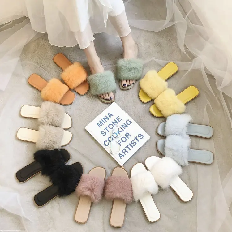 2021 Summer New Ladies Sandals and Slippers Korean Style Flat-bottomed Wool Slippers Women, 8 colors
2021 Summer New Ladies Sandals and Slippers Korean Style Flat-bottomed Wool Slippers Women, 8 colors