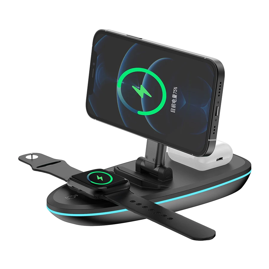 New Product 20W 15W 10W 3 in 1 Wireless Charger Fast Charging Stand Holder Docking Station Magnetic Wireless Charger For iPhone
New Product 20W 15W 10W 3 in 1 Wireless Charger Fast Charging Stand Holder Docking Station Magnetic Wireless Charger For iPhone