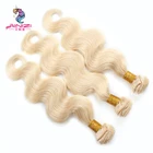 Ainizi Factory direct sale cuticle aligned hair virgin hair body wave 613 blond human hair bundles 9A