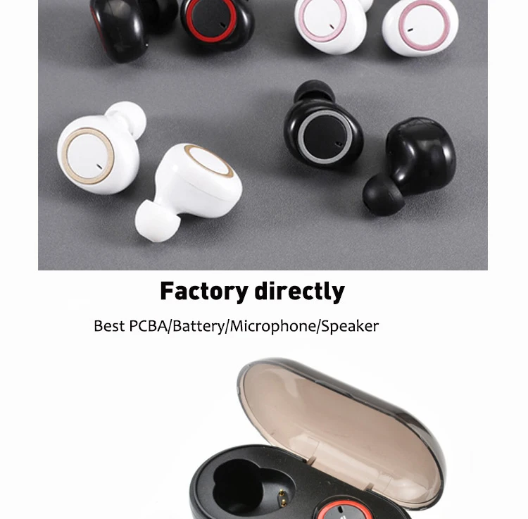 TWS 199 Free Shipping China Factory High Quality Wireless Stereo Earbuds OEM ODM Logo print TWS True Wireless Earbuds 5D Stereo - ANKUX.COM