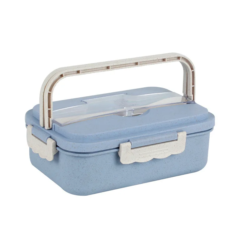 Eco-friendly reusable three departments thermos wheat straw lunch box with handle, Green pink blue
Eco-friendly reusable three departments thermos wheat straw lunch box with handle, Green pink blue