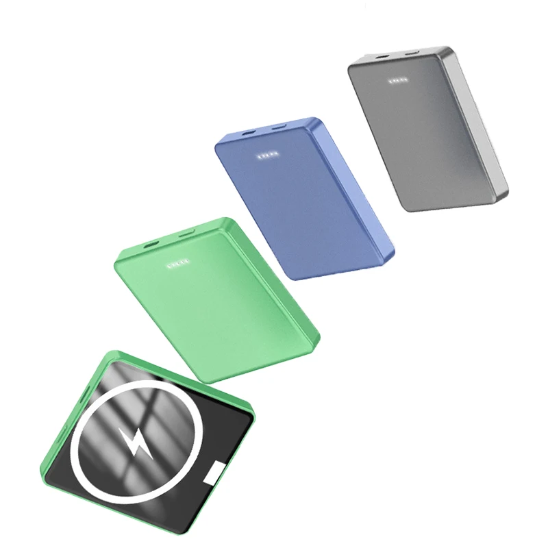 Latest Mini wireless magnetic power bank metal portable mobile quick charger 10000mAh power bank wireless, Green, blue, gray
Latest Mini wireless magnetic power bank metal portable mobile quick charger 10000mAh power bank wireless, Green, blue, gray