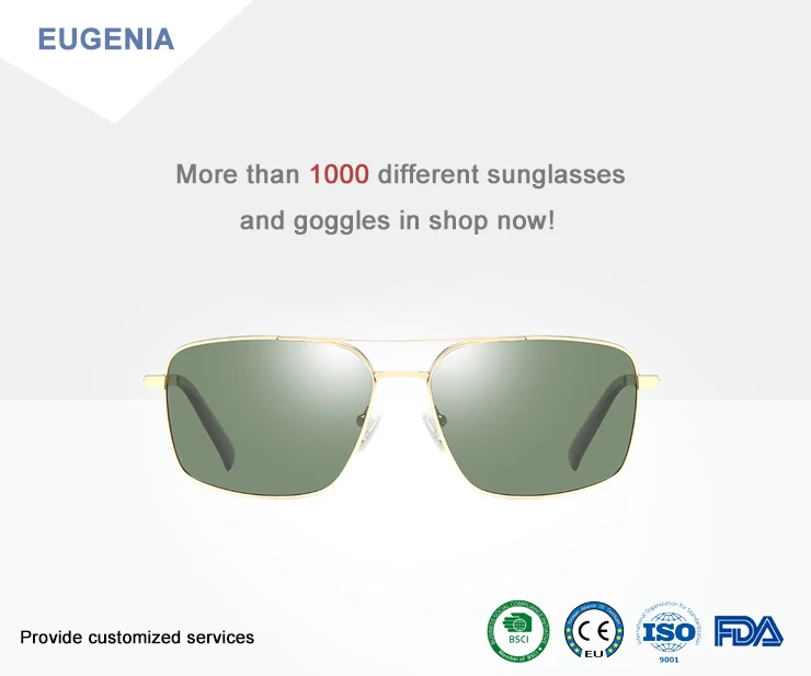 EUGENIA Classical Men Cycling Polarized High Quality Military China Manufacture Metal Sunglasses