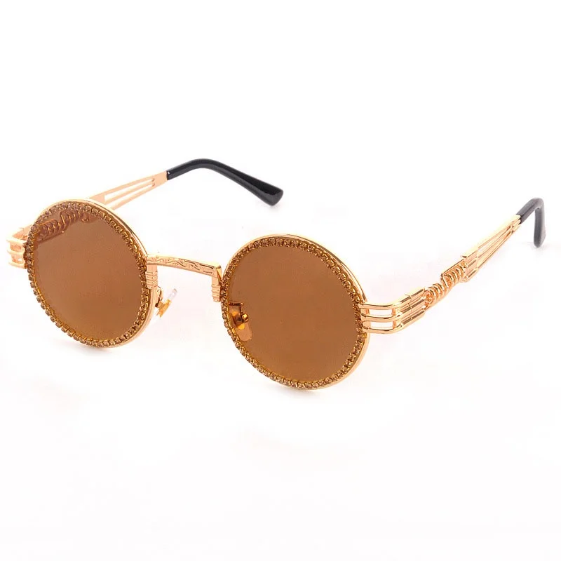 New special water supply retro metal round diamond sunglasses ladies luxury brand transparent lens
New special water supply retro metal round diamond sunglasses ladies luxury brand transparent lens