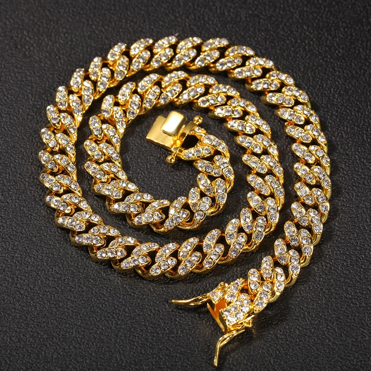 Men fashion design Hip Hop 12mm miami gold cuban link Chain Necklace iced out Lab Diamond Jewelry
Men fashion design Hip Hop 12mm miami gold cuban link Chain Necklace iced out Lab Diamond Jewelry