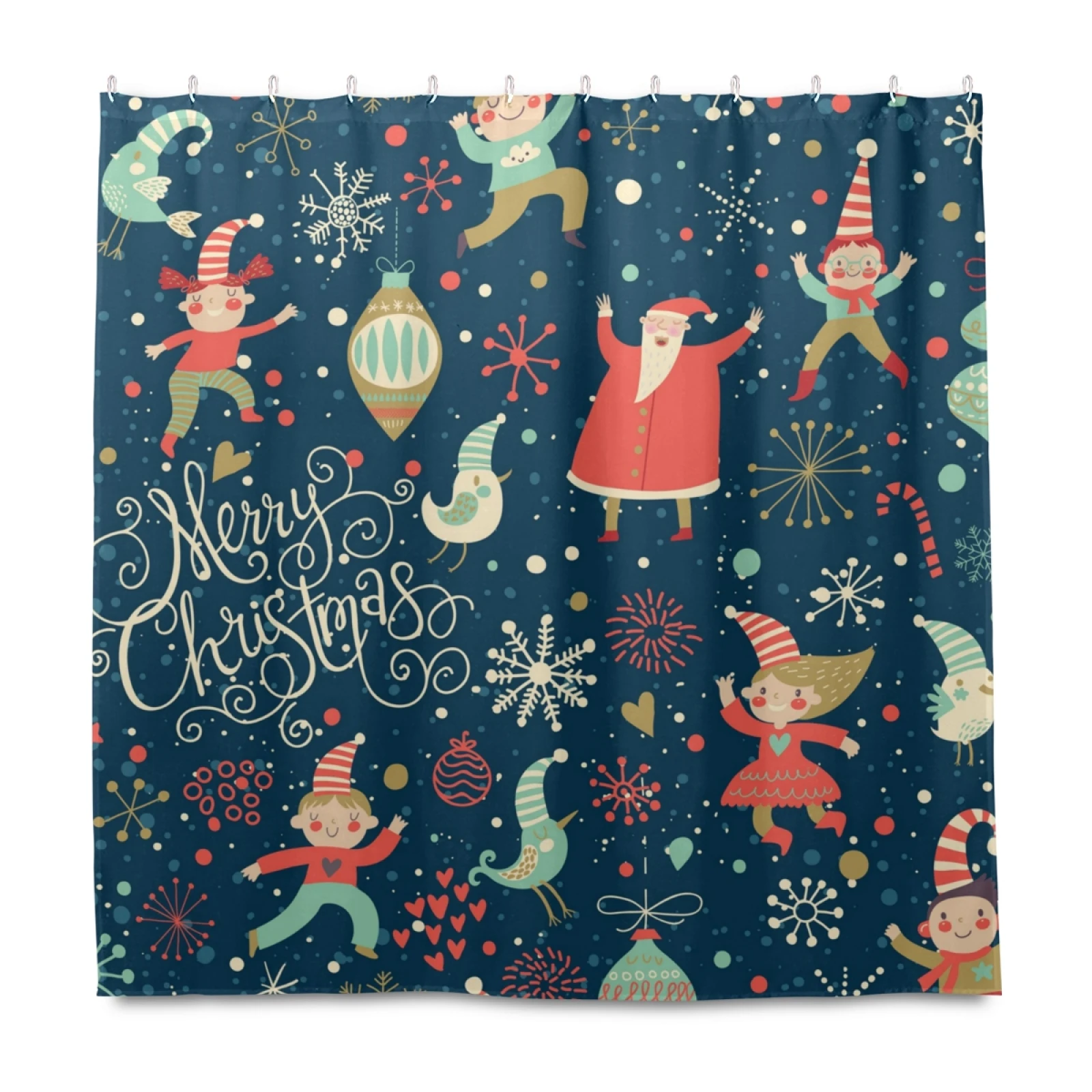 Christmas printing Bathroom Shower Curtain Waterproof Fabric Curtain Scattering Colorful Waterproof Fabric Bath curtain
Christmas printing Bathroom Shower Curtain Waterproof Fabric Curtain Scattering Colorful Waterproof Fabric Bath curtain