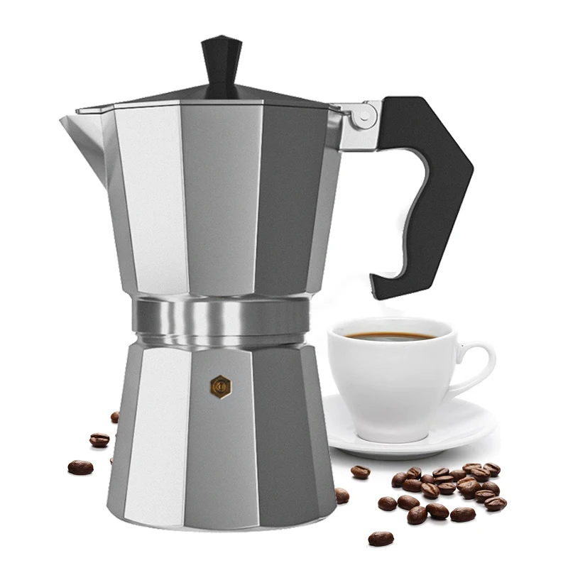 1 cup 3 cup 6 cup High Quality Classic Italy Espresso Coffee Maker Aluminum Moka Pot with Filter
1 cup 3 cup 6 cup High Quality Classic Italy Espresso Coffee Maker Aluminum Moka Pot with Filter