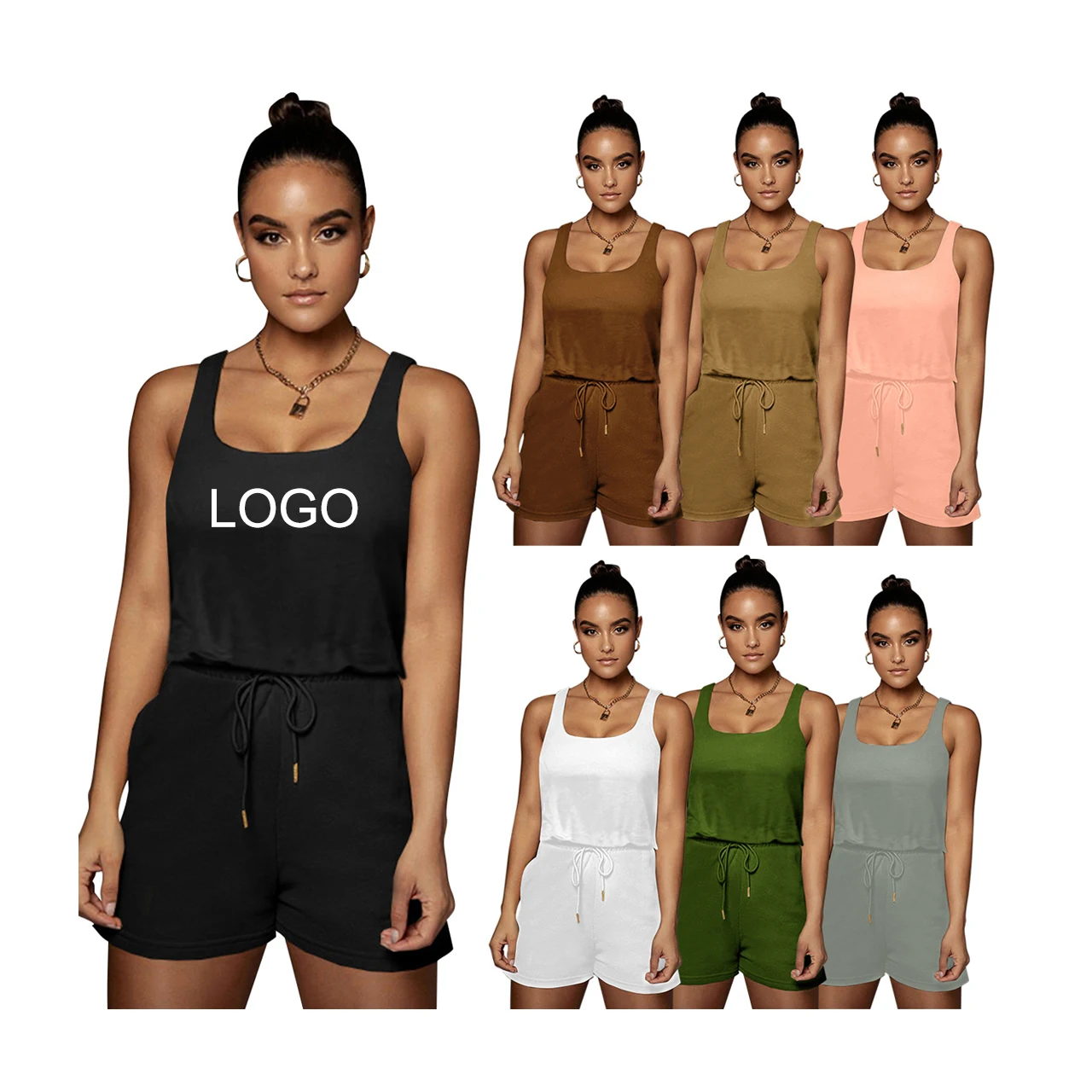 2021 Wholesale Custom Logo Summer Sleeveless Vest Biker Pocket Rompers One Piece Jumpsuits Tracksuit Women Clothing, Picture
2021 Wholesale Custom Logo Summer Sleeveless Vest Biker Pocket Rompers One Piece Jumpsuits Tracksuit Women Clothing, Picture