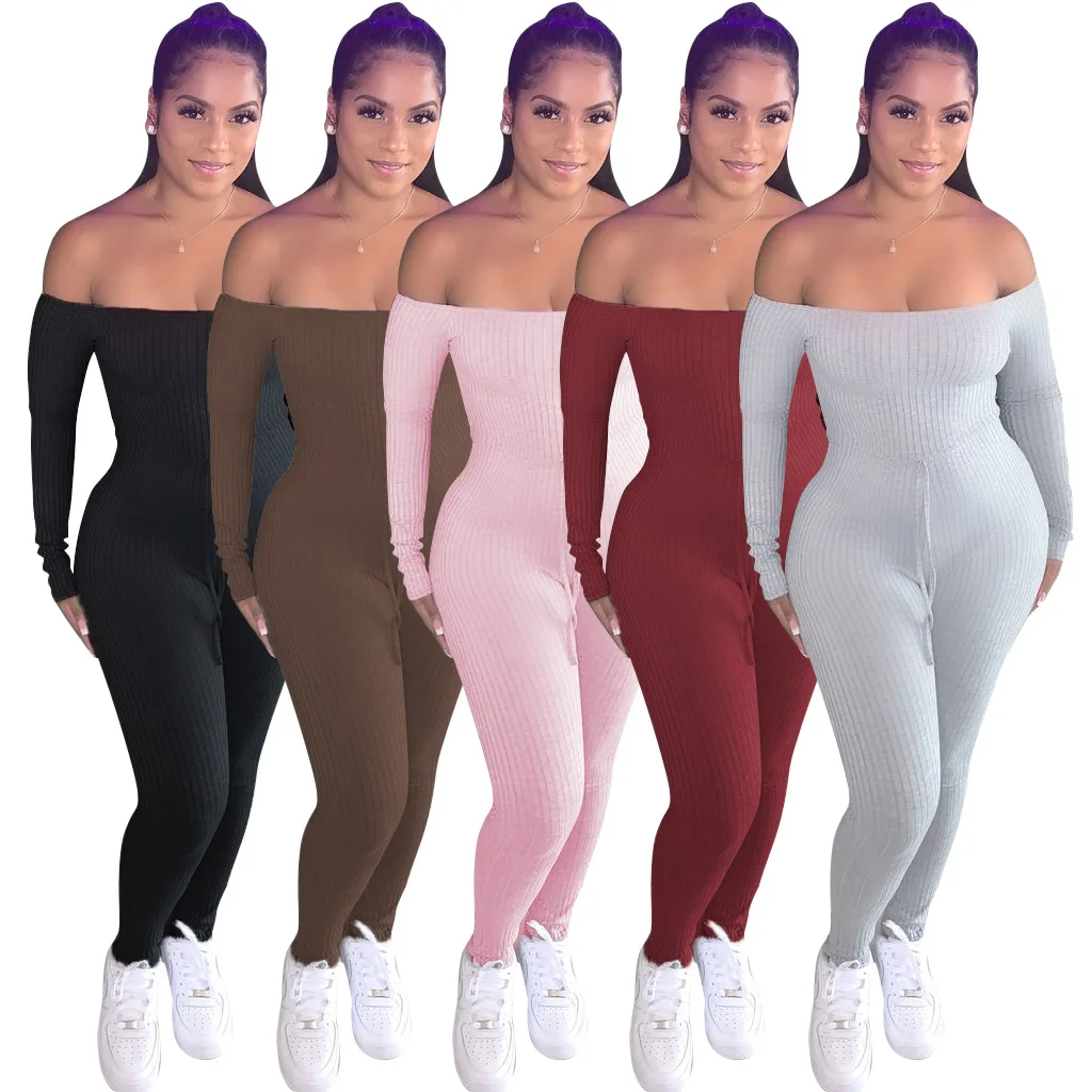 FM-A6603 women autumn clothing 2020 bandage long sleeve body off shoulder bodycon jumpsuit streetwear, As pictures
FM-A6603 women autumn clothing 2020 bandage long sleeve body off shoulder bodycon jumpsuit streetwear, As pictures