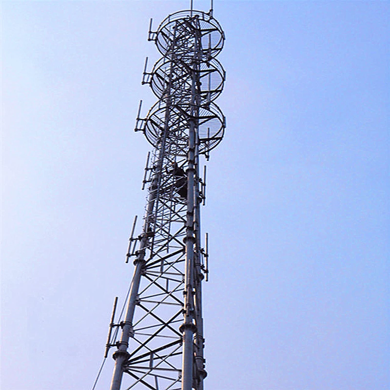 OEM 3 Legged Hot Dip Galvanized Triangular Guyed Communications Steel Tower