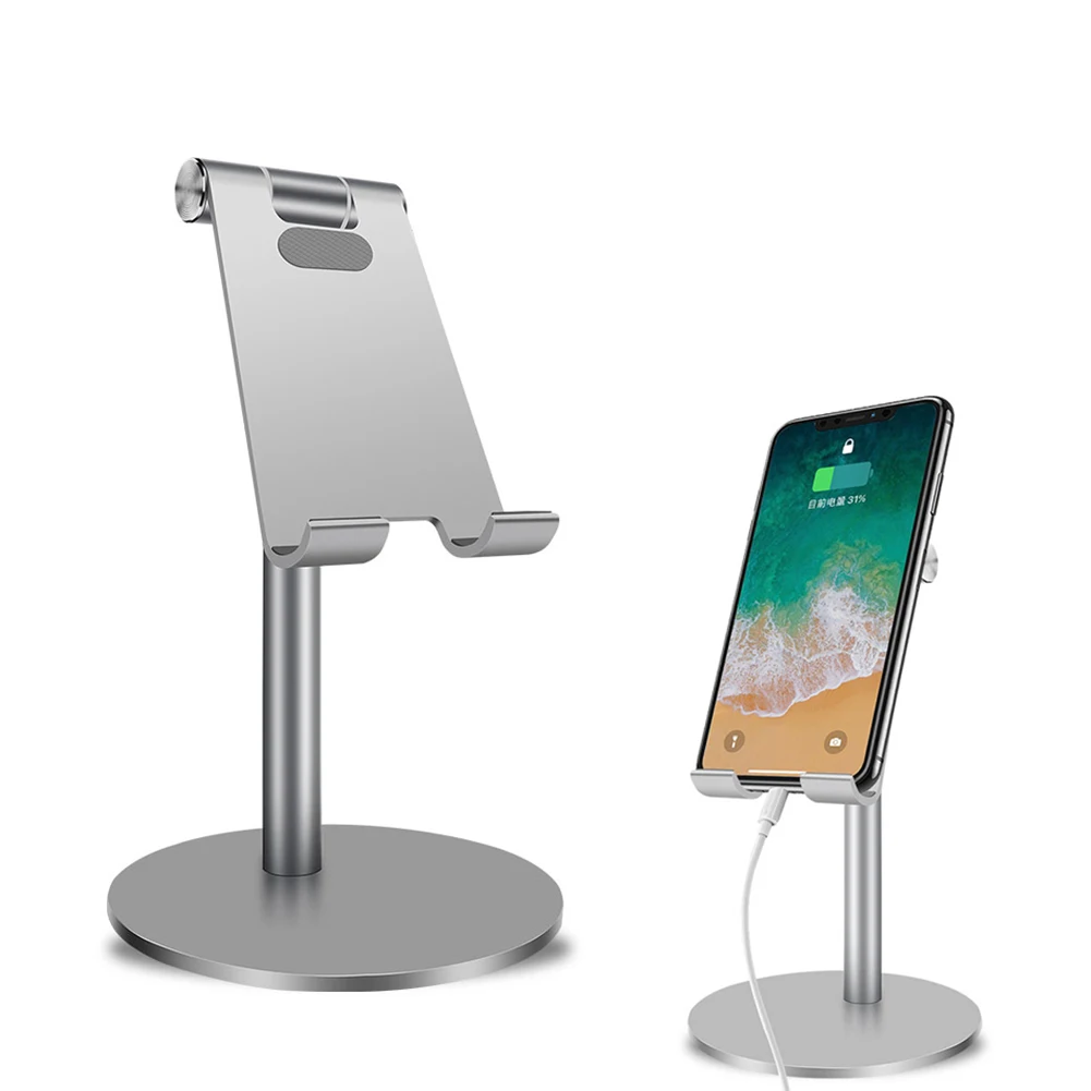 Height Adjustable Cell Phone Desk Stand Aluminum Alloy Mobile Holder, Black silver pink 
Height Adjustable Cell Phone Desk Stand Aluminum Alloy Mobile Holder, Black silver pink