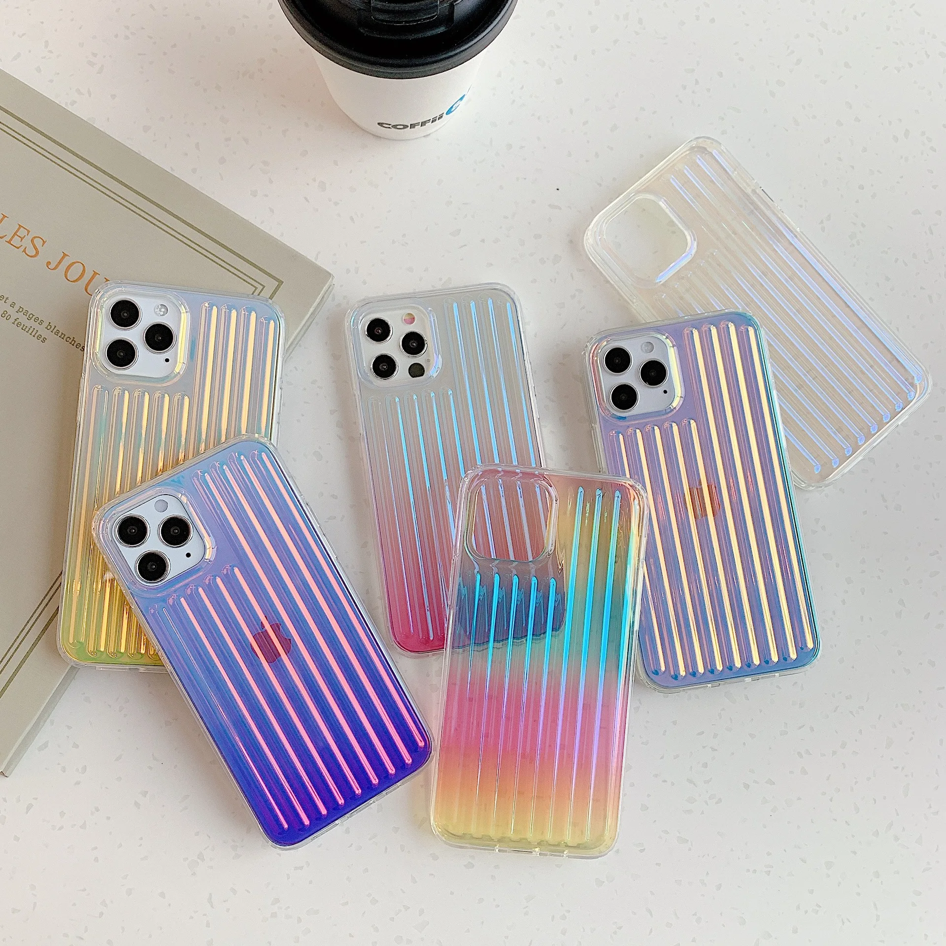 Colorful shockproof Transparent Stripe hard designer case xs max laser machine cover cell phone for iphone, Multicolor
Colorful shockproof Transparent Stripe hard designer case xs max laser machine cover cell phone for iphone, Multicolor