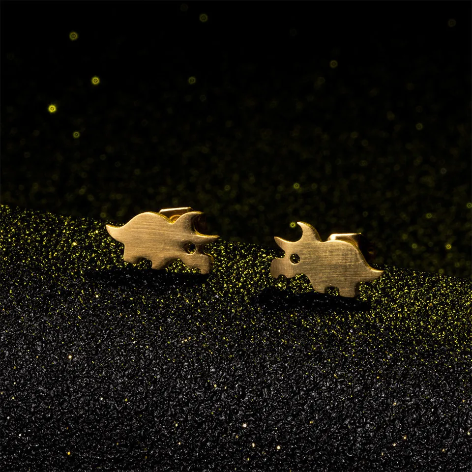 Fashion New Design 18K Gold Plated Titanium Steel Rhino Animal Earrings 316L Stainless Steel Animals Stud Earrings For Girl
Fashion New Design 18K Gold Plated Titanium Steel Rhino Animal Earrings 316L Stainless Steel Animals Stud Earrings For Girl