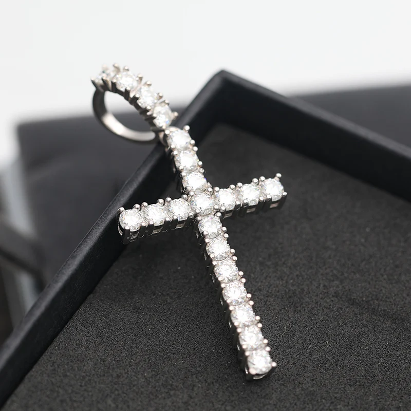 Charm Accessories Cross Necklace Pendant 925 Sterling Silver Jewelry Moissanite Diamond Pendants
Charm Accessories Cross Necklace Pendant 925 Sterling Silver Jewelry Moissanite Diamond Pendants