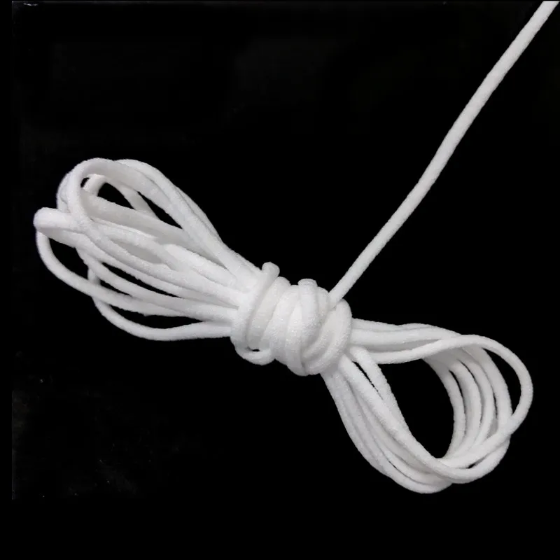 Manufacturer price white facemask earloop flat round elastic clamp 4mm band rope cord for facemask bathing
Manufacturer price white facemask earloop flat round elastic clamp 4mm band rope cord for facemask bathing