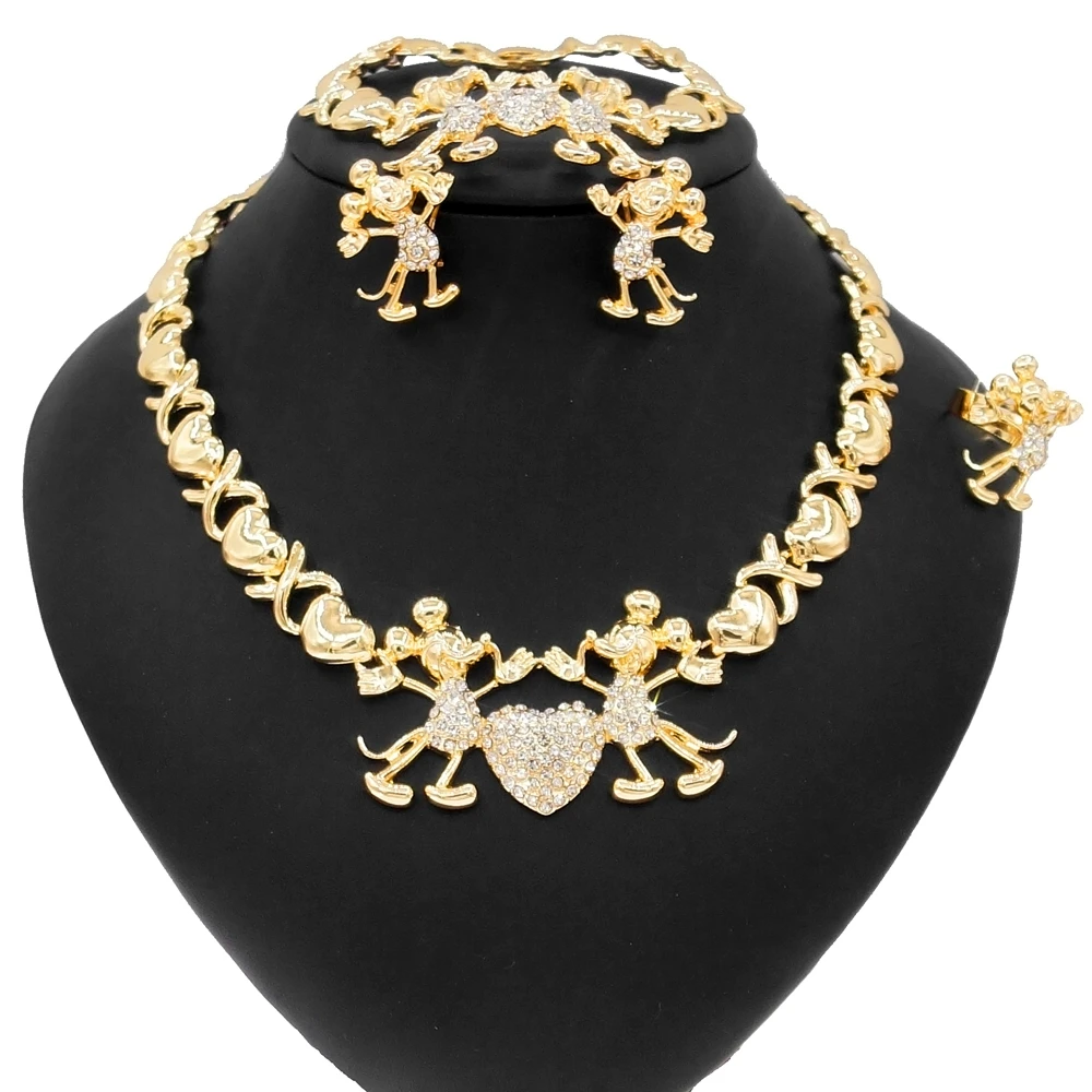 Wholesale Chains XOXO Jewelry Gold Plated 18k Jewelry for Women crystal heart kt cat design party necklace set
Wholesale Chains XOXO Jewelry Gold Plated 18k Jewelry for Women crystal heart kt cat design party necklace set