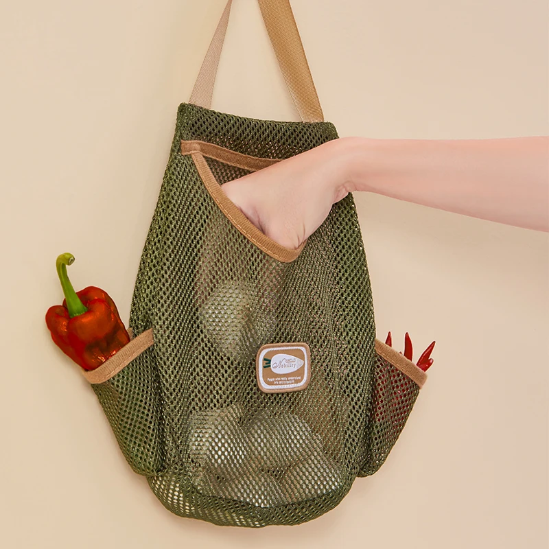 JIUYUE Organizer Breathable Mesh Fruit And Vegetable Sundries Kitchen wall Hanging Storage Bags
JIUYUE Organizer Breathable Mesh Fruit And Vegetable Sundries Kitchen wall Hanging Storage Bags