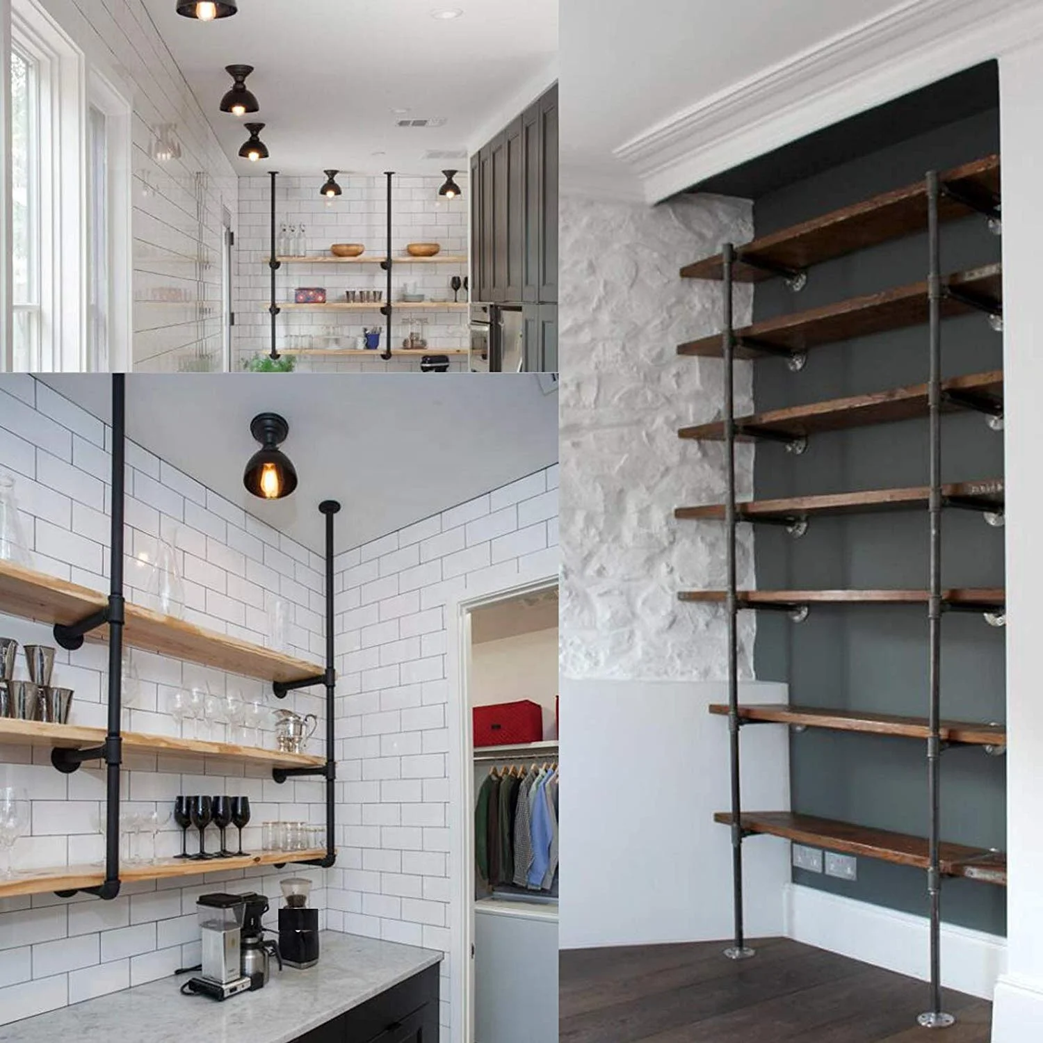 Kitchen Industrial Pipe Book Shelf Display Racks Storage Holders & Racks, Black
Kitchen Industrial Pipe Book Shelf Display Racks Storage Holders & Racks, Black