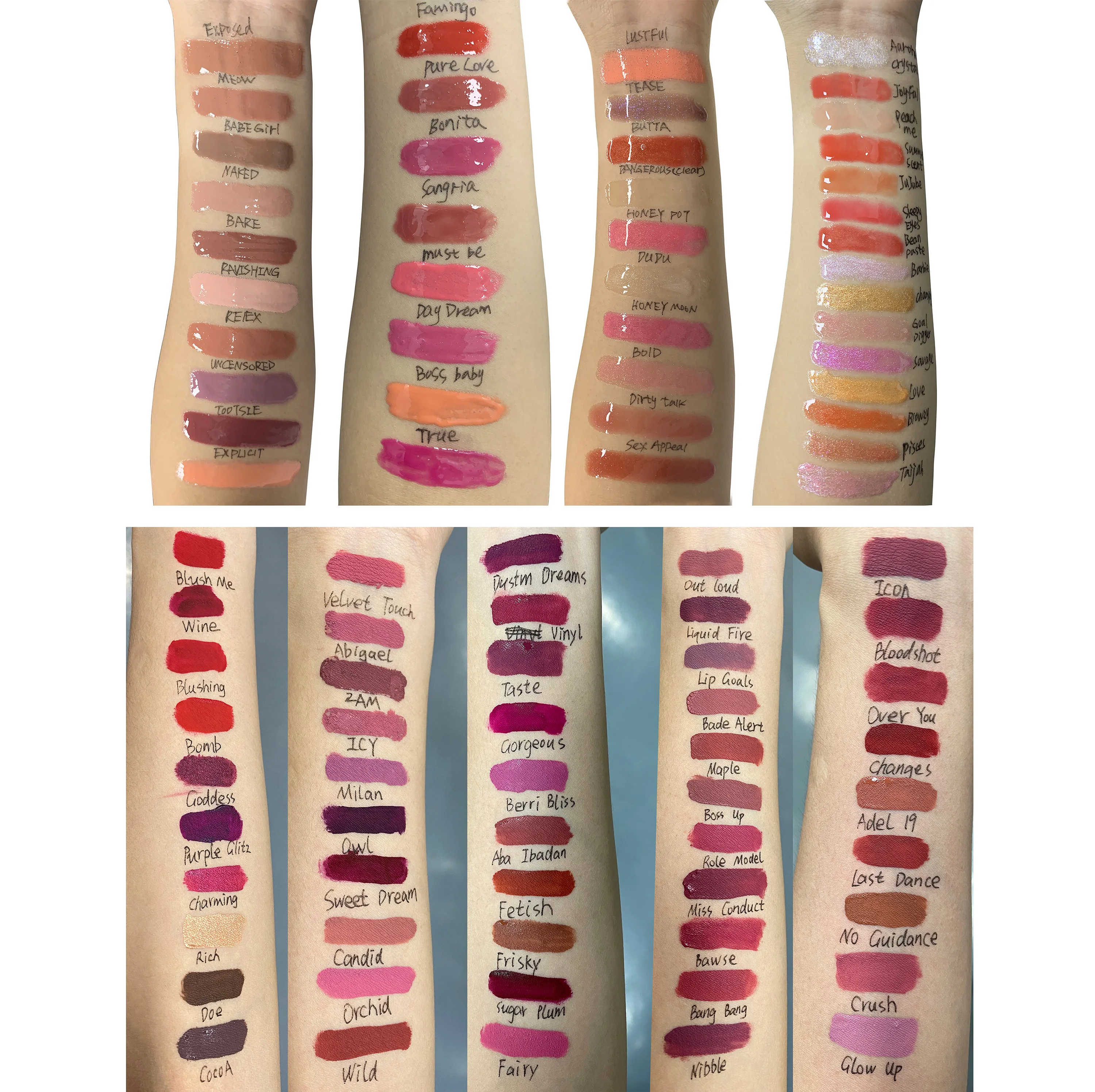 DIY no logo makeup 60 colors liquid lipstick lipgloss Matte liquid lip stick moisturizing glitter lipgloss shiny glossy
DIY no logo makeup 60 colors liquid lipstick lipgloss Matte liquid lip stick moisturizing glitter lipgloss shiny glossy