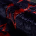 Plush Fur Plush Fur Colorful Pressing Style Long Pile Jacquard Stripe Design Plush Faux Fur Fabrics Oem Your