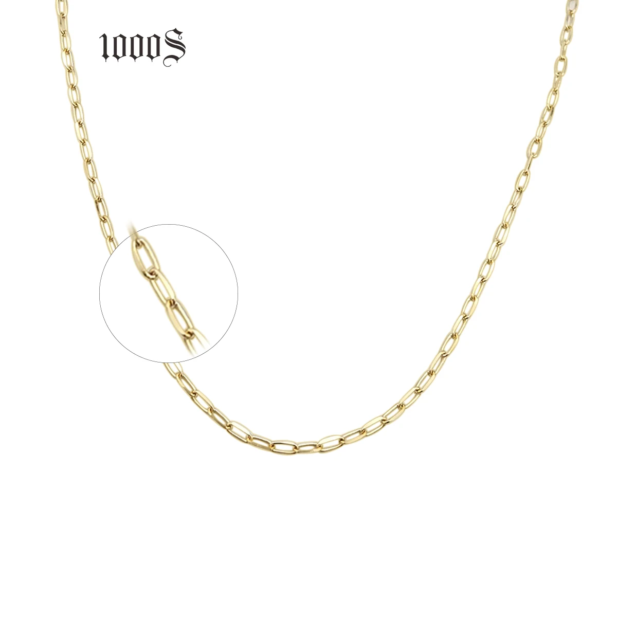 New Arrival 14K 18K Solid Yellow Gold Large Link Chain Paper Clip Gold Chain Necklace Jewelry Adjustable Length
New Arrival 14K 18K Solid Yellow Gold Large Link Chain Paper Clip Gold Chain Necklace Jewelry Adjustable Length