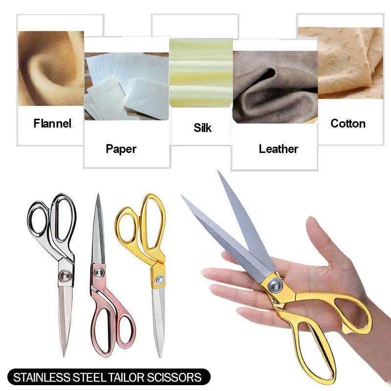 High End Quality Stainless Steel heavy Sewing scissors Tailor Shears fabric cutting scissors