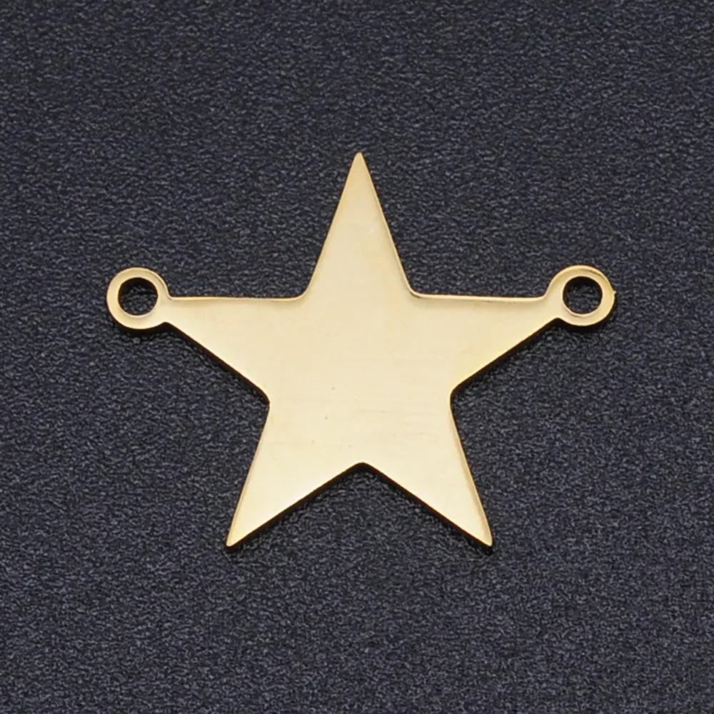 5Pcs/Bag Star Connector Stainless Steel Star Accessories Diy Six - Pointed Star Double - Hole Pendant
5Pcs/Bag Star Connector Stainless Steel Star Accessories Diy Six - Pointed Star Double - Hole Pendant