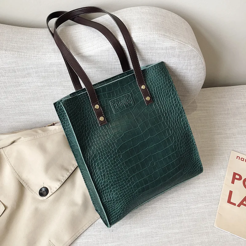 Vintage Womens Hand bags Crocodile Pattern Designers Luxury Shoulder Bags Female Top-handle Bag Fashion PU Leather Handbags Tote, Customizable
Vintage Womens Hand bags Crocodile Pattern Designers Luxury Shoulder Bags Female Top-handle Bag Fashion PU Leather Handbags Tote, Customizable