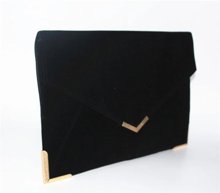 Fashion big capacity party evening velvet envelope clutch bag