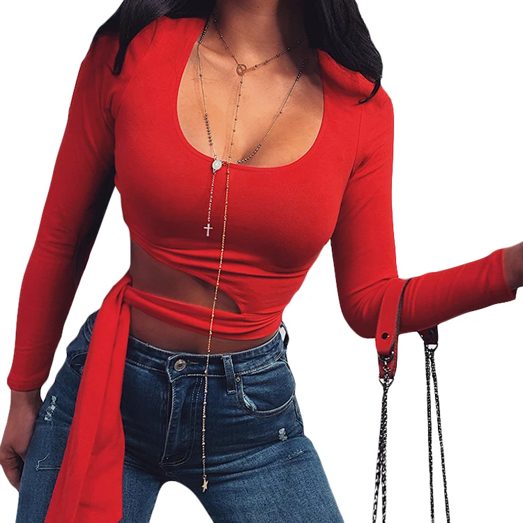 Fashion Hollow Out Bodycon Tops Bandage Long Sleeve Round-Necked Slim Lace-Up Outfit Crop Top Women Blouse
Fashion Hollow Out Bodycon Tops Bandage Long Sleeve Round-Necked Slim Lace-Up Outfit Crop Top Women Blouse