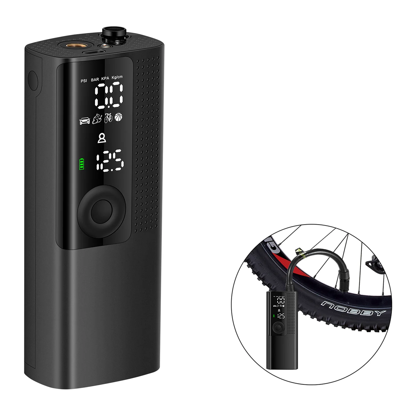 NEWO Automatic Small Handheld Battery Powered Portable bike pump electric motorcycles pump with Pressure Gauge
NEWO Automatic Small Handheld Battery Powered Portable bike pump electric motorcycles pump with Pressure Gauge