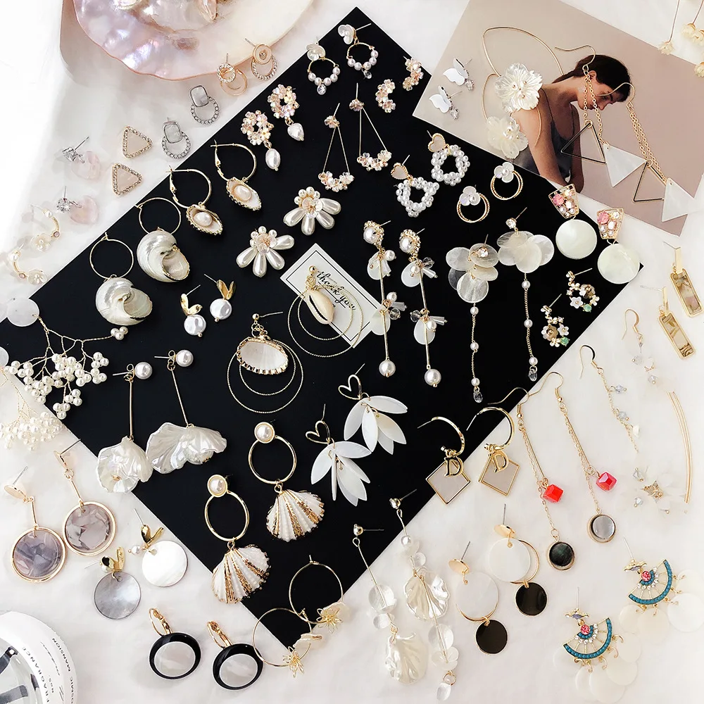 Korean style temperament wild shell earrings super fairy earrings, As pictures
Korean style temperament wild shell earrings super fairy earrings, As pictures